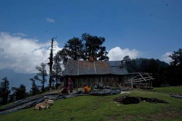 Walking through the mountains